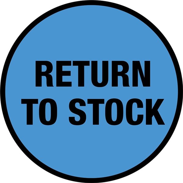5S Supplies Return To Stock 16in Diameter Non Slip Floor Sign FS-RETRNSTK-16